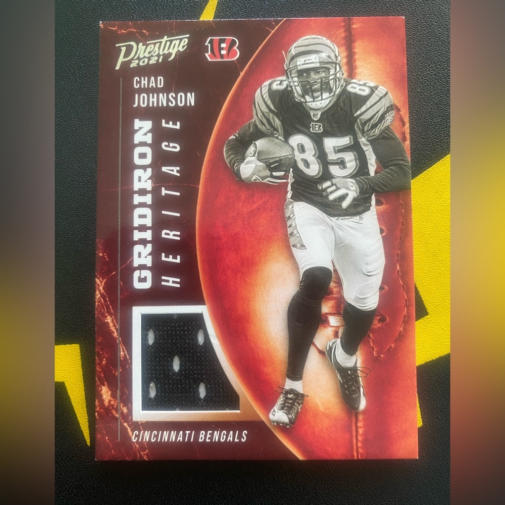 Chad Johnson Relic Jersey Patch football card 2021 Panini Prestige Gridiron GHCJ